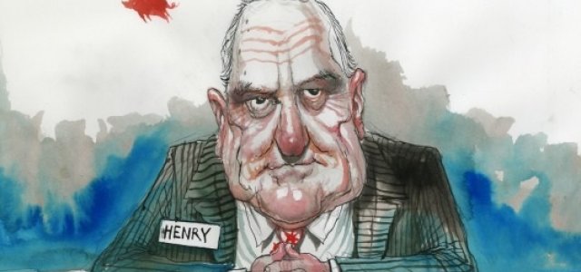 Ken Henry in the dock with Rowena Orr