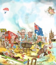 Pollies at the beach